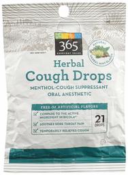 365 Everyday Value, Herbal Cough Drops, 21 ct