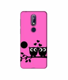 Amazon Brand - Solimo Designer Love Birds Vector 3D Printed Hard Back Case Mobile Cover for Nokia 7.1