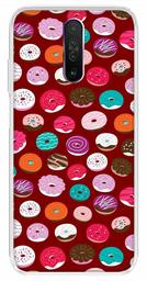 Amazon Brand - Solimo Designer Multicolor Donuts Maroon Pattern Printed Soft Back Case Mobile Cover for Poco X2 / Xiaomi Redmi K30