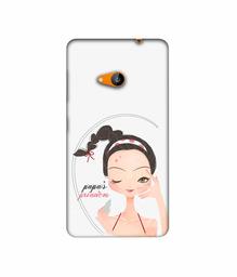 Amazon Brand - Solimo Designer Papa's Princess 3D Printed Hard Back Case Mobile Cover for Microsoft Lumia 535