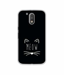 Amazon Brand - Solimo Designer Meow UV Printed Soft Back Case Mobile Cover for Motorola Moto G4 Plus