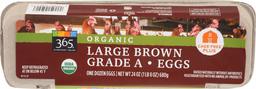 365 EVERYDAY VALUE Organic Brown Large Grade A Eggs, 12 CT