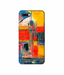 Amazon Brand - Solimo Designer Multicolor Squre Blocks 3D Printed Hard Back Case Mobile Cover for Oppo A7