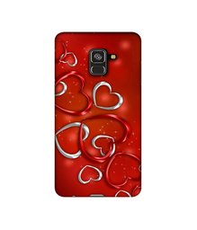 Amazon Brand - Solimo Designer Hearts 3D Printed Hard Back Case Mobile Cover for Samsung Galaxy A8 Plus