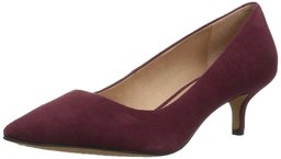 Amazon Brand - 206 Collective Women's Queen Anne Kitten Heel Dress Pump, Burgundy, 8 B US