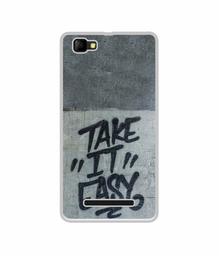 Amazon Brand - Solimo Designer Take It Easy UV Printed Soft Back Case Mobile Cover for Lyf C459