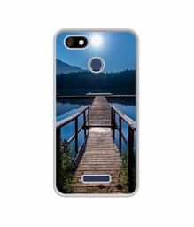 Amazon Brand - Solimo Designer Wooden Beach UV Printed Soft Back Case Mobile Cover for Panasonic Eluga A4