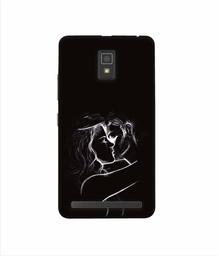 Amazon Brand - Solimo Designer Kissing Couple 3D Printed Hard Back Case Mobile Cover for Lenovo A6600