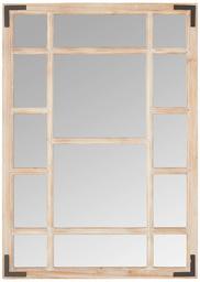 Amazon Brand – Stone & Beam Vintage Wooden Grid Wall Mirror, 39.25