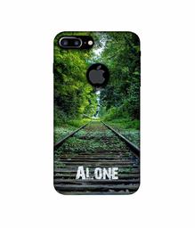 Amazon Brand - Solimo Designer Alone 3D Printed Hard Back Case Mobile Cover for Apple iPhone 7 Plus (Logo Cut)