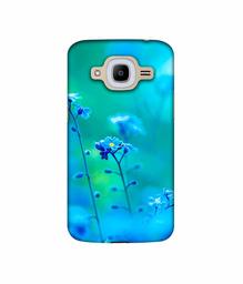 Amazon Brand - Solimo Designer Blue Flower UV Printed Soft Back Case Mobile Cover for Samsung Galaxy J2 (2016)