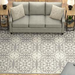 Ravenna Home Floral Medallion Tiled Rug, 7'10