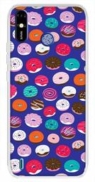 Amazon Brand - Solimo Designer Multicolor Donuts Blue Pattern Printed Soft Back Case Mobile Cover for Tecno Spark Go Plus