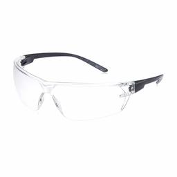 AmazonCommercial Double Lens Safety Glasses (Clear/Black), Anti-scratch, 12-pack