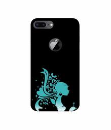 Amazon Brand - Solimo Designer Lady Vector N 3D Printed Hard Back Case Mobile Cover for Apple iPhone 8 Plus (with Logo Cut)