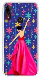 Amazon Brand - Solimo Designer Multicolor Girl Blue Flower Design Printed Soft Back Case Mobile Cover for Motorola Moto E6s / Motorola Moto E6 Plus