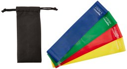 AmazonBasics 4-Piece Exercise and Resistance Loop Bands with Bag