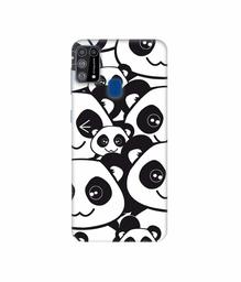 Amazon Brand - Solimo Designer Panda Texture 3D Printed Hard Back Case Mobile Cover for Samsung Galaxy M31