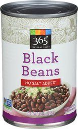 365 Everyday Value, Black Beans, No Salt Added, 15 oz