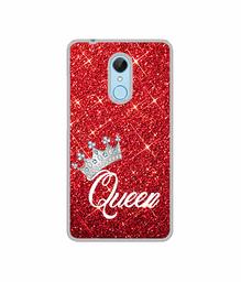 Amazon Brand - Solimo Designer Queen On Red Glitter UV Printed Soft Back Case Mobile Cover for Mi Redmi 5