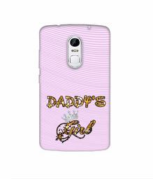 Amazon Brand - Solimo Designer Daddy's Girl in Glitter Pattern 3D Printed Hard Back Case Mobile Cover for Lenovo Vibe X3