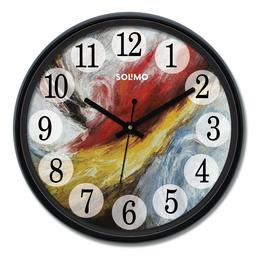 Amazon Brand - Solimo 12-inch Wall Clock - Mural (Silent Movement)