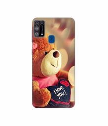 Amazon Brand - Solimo Designer Teddy Bear 3D Printed Hard Back Case Mobile Cover for Samsung Galaxy M31