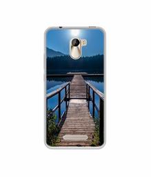 Amazon Brand - Solimo Designer Wooden Beach UV Printed Soft Back Case Mobile Cover for Karbonn Aura Power 4G Plus