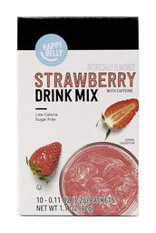 Amazon Brand - Happy Belly Drink Mix Singles, Strawberry, (10 packets) (Previously Solimo)