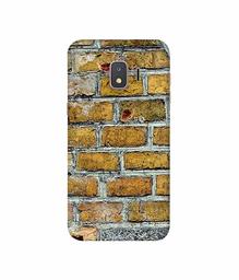 Amazon Brand - Solimo Designer Yellowesh Brick Texture 3D Printed Hard Back Case Mobile Cover for Samsung Galaxy J2 Core