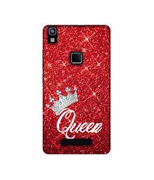 Amazon Brand - Solimo Designer Queen On Red Glitter UV Printed Soft Back Case Mobile Cover for Lava Z80