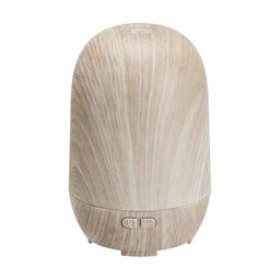 AmazonBasics 100ml Ultrasonic Aromatherapy Essential Oil Diffuser, Grey Wood Grain Finish