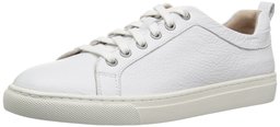 206 Collective Amazon Brand Women's Lemolo Lace-Up Fashion Sneaker, White Leather, 8.5 B US