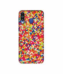 Amazon Brand - Solimo Designer Multicolor Bin 3D Printed Hard Back Case Mobile Cover for Samsung Galaxy M21