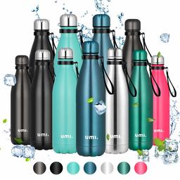 Umi. door Amazon - Vacuüm Geïsoleerde Sport Water Fles & Vacuüm Fles - 750ml , 12 Uren Heet/24 Uren Koud, Dubbele Muur 18/8 roestvrij Staal, voor Kinderen, Buiten, School, Run