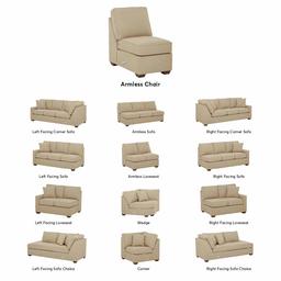 Amazon Brand – Stone & Beam Bagley Sectional Component Armless Chair, 23