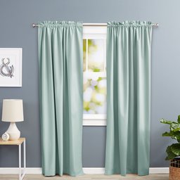 AmazonBasics Curtain Blackout, Tecido, verde, 135 x 244 cm Tecido)