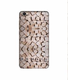 Amazon Brand - Solimo Designer No Hate On Wooden Block 3D Printed Hard Back Case Mobile Cover for Vivo Y55L