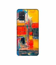 Amazon Brand - Solimo Designer Multicolor Squre Blocks 3D Printed Hard Back Case Mobile Cover for Samsung Galaxy A51