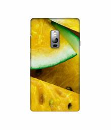 Amazon Brand - Solimo Designer Yellow Watermelon 3D Printed Hard Back Case Mobile Cover for OnePlus 2