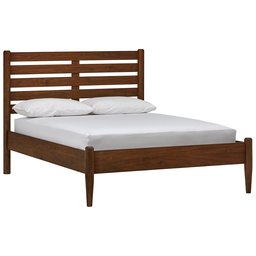 Rivet Jonathan Mid-Century Modern Wood Full Bed, 59.5