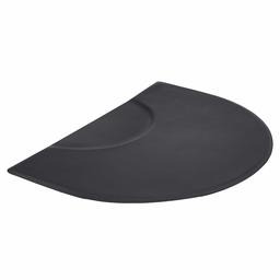 Amazon Basics 3 ft. x 4 ft. Salon & Barber Shop Chair Anti-Fatigue Floor Mat - Black Semi Circle - 5/8 in. Thick