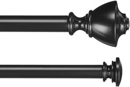 AmazonBasics 1-Inch Double Curtain Rod with Urn Finials