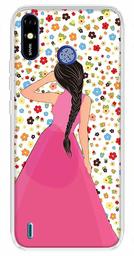 Amazon Brand - Solimo Designer Multicolor Girl Flower Design Printed Soft Back Case Mobile Cover for Tecno Spark Go Plus