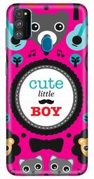 Amazon Brand - Solimo Designer Cute Little Boy Pattern 3D Printed Hard Back Case Mobile Cover for Samsung Galaxy M21 / M30s