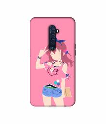 Amazon Brand - Solimo Designer Rock Lady Vector 3D Printed Hard Back Case Mobile Cover for Oppo Reno 2