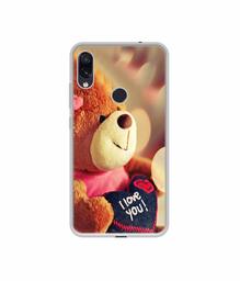 Amazon Brand - Solimo Designer Teddy Bear UV Printed Soft Back Case Mobile Cover for Mi Redmi Note 7 / Note 7S / Note 7 Pro