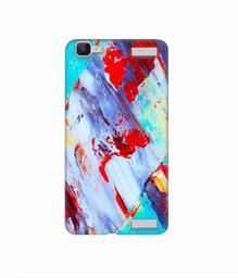 Amazon Brand - Solimo Designer Blue and Red Brush Texture 3D Printed Hard Back Case Mobile Cover for Vivo V1 Max