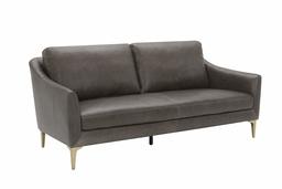 Amazon Brand – Rivet Alonzo Contemporary Leather Sofa Couch, 80