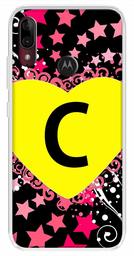 Amazon Brand - Solimo Designer Multicolor Heart Pattern Alphabet-C Printed Soft Back Case Mobile Cover for Motorola Moto E6s / Motorola Moto E6 Plus